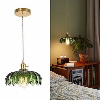XZHGCEE Glass Pendant Light Vintage Light Fixtures, Glass